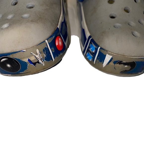 Crocs Star Wars Clogs Toddler Little Kid Size C6 Gray R2D2 Slip On Light Up Shoe - Picture 3 of 5